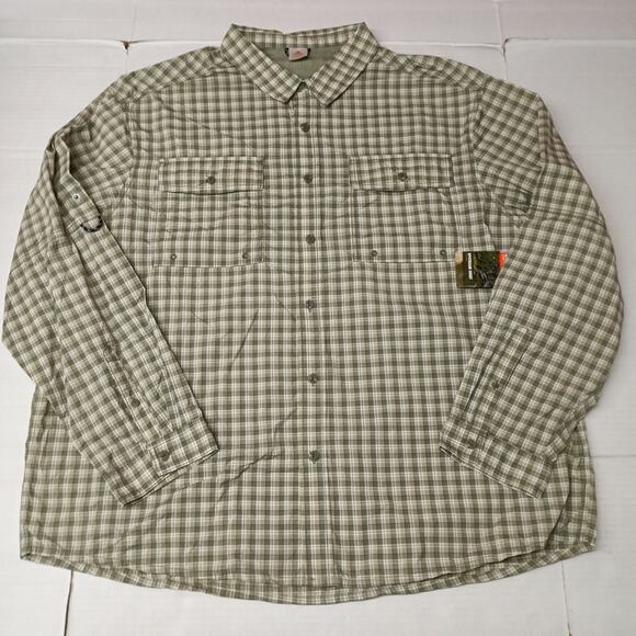 Ozark Trail Upstream Shirt Men's 2XL (50-52) Green Plaid - Picture 1 of 8